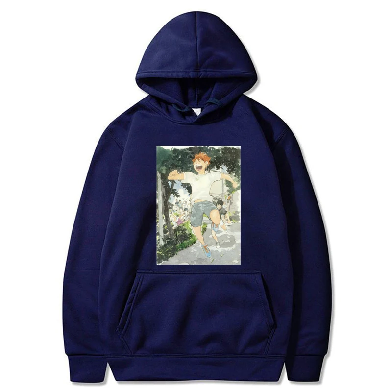 

Хит продаж, Японское Аниме Haikyuu! Толстовки Shoyo Hinata, уличная одежда, свитшоты оверсайз, женские/мужские топы, Харадзюку Y2k унисекс