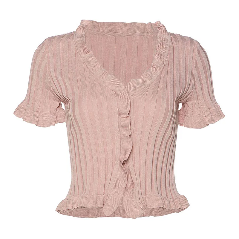 

New French Retro Pit Strip Slim Lace Short Sleeve Navel Exposed T-shirt Women's Versatile Slim Top