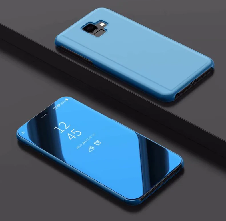 Умный зеркальный флип-чехол для samsung Galaxy S8 S9 плюс S7 край M10 M20 A5 A7 J3 J7 J5 J4 J6 J8 A6 A8 J2 Prime чехол