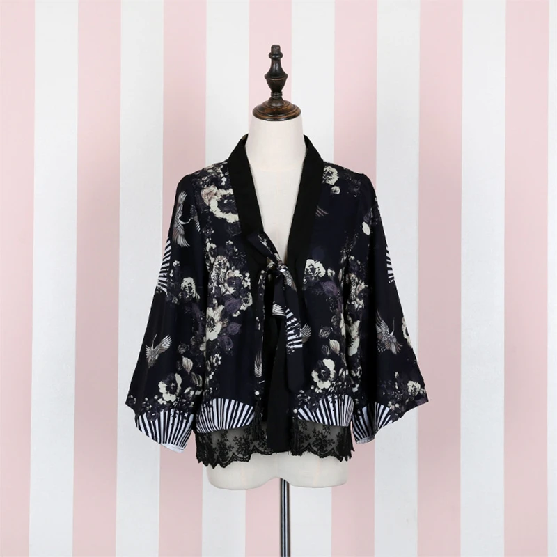 Color 1 Top Кимоно-платье для девочек в японском стиле, кардиган Haori, юбки, Zephyr, Ретро стиль, вечерние, юката, модная нарядная одежда в азиатском стиле - Цвет: Color 1 Top
