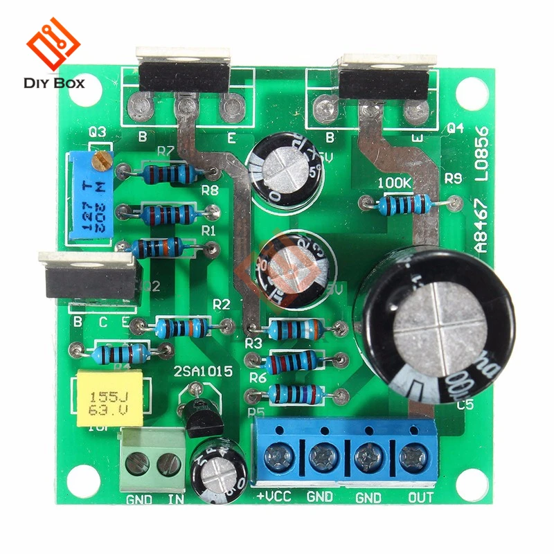 

1969 TIP41C Mono Amplifier Board 20W DC 12 -30V Class A Audio Speaker Modulo Amplificador Volume Control Adjustable Resistance