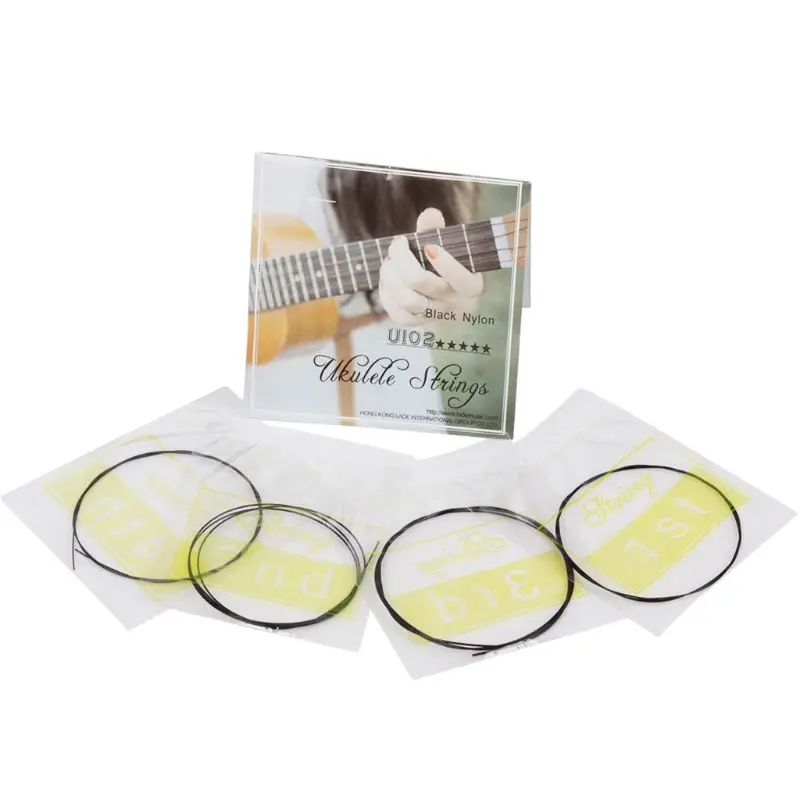 

IRIN U102 Ukulele Strings Black Nylon Strings 1st-4th(0.56 0.71 0.81 0.56mm)