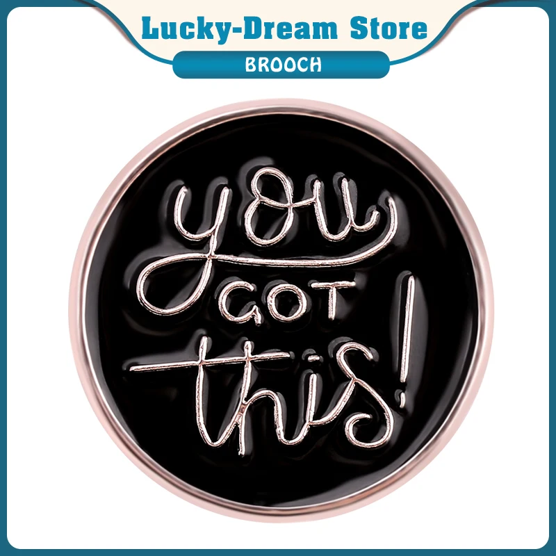 Вы получили эту чёрную эмалированную брошь Очаровательная медаль отворот значок