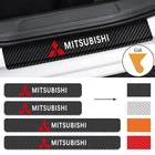 4 шт., виниловые наклейки на дверные пороги из углеродного волокна для Mitsubishi Lancer 10 3 9 EX Outlander 3 ASX L200