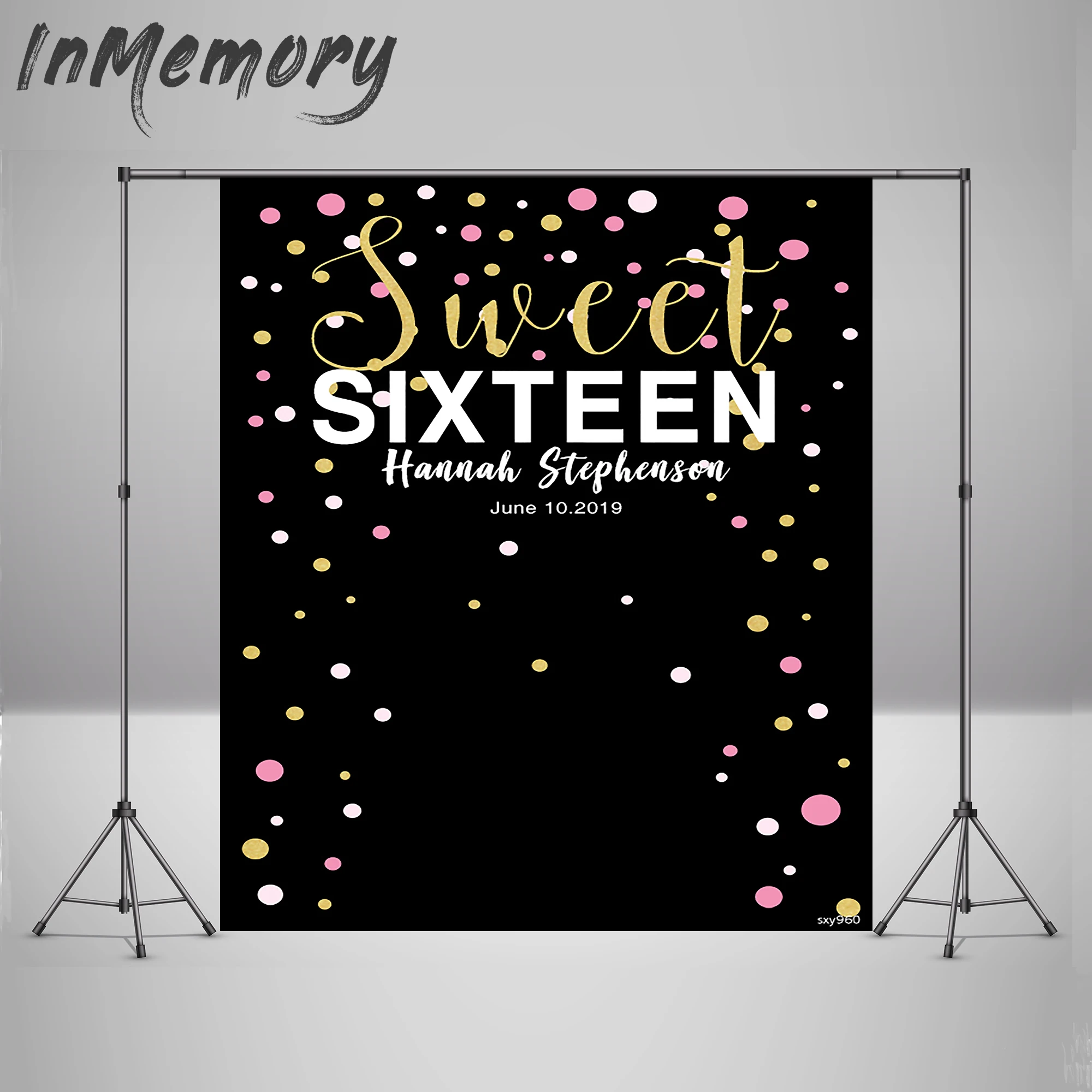 Оригинальный милый фон для фотосъемки 16 черных и Золотых Блесток боке