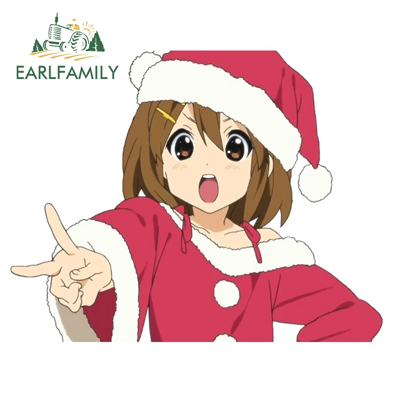 

Наклейки EARLFAMILY для Yui, 13 см х 9,2 см, аксессуары JDM год, наклейки на мотоциклетный шлем, окклюзия, царапины, украшение для автомобиля, фургона