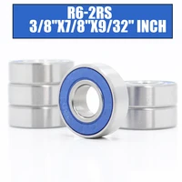 fushi r6rs bearings blue sealed 38x78x932 inch 6pcs abec 3 r6 2rs shaft ball bearing for hobby rc car truck