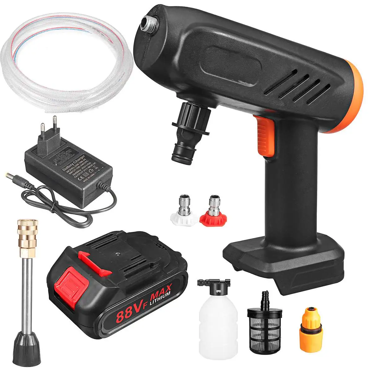 Pаспродажа Портативный беспроводной генератор пены высокого давления, 15000 мАч, 30 бар, водяной пистолет высокого давления для мойки автомобилей Makita