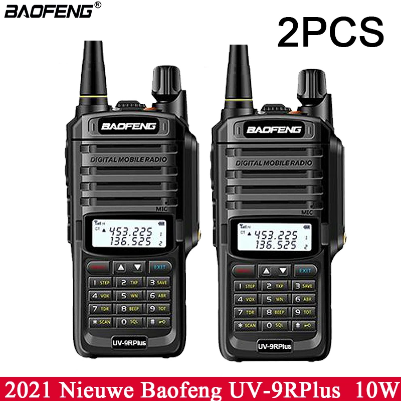 

2pcs Baofeng UV-9RPlus Impermeabile IP67 Walkie talkie Di Alta Potenza a due vie Radio VHF UHF Radio Portatile Walkie talkie Uv9