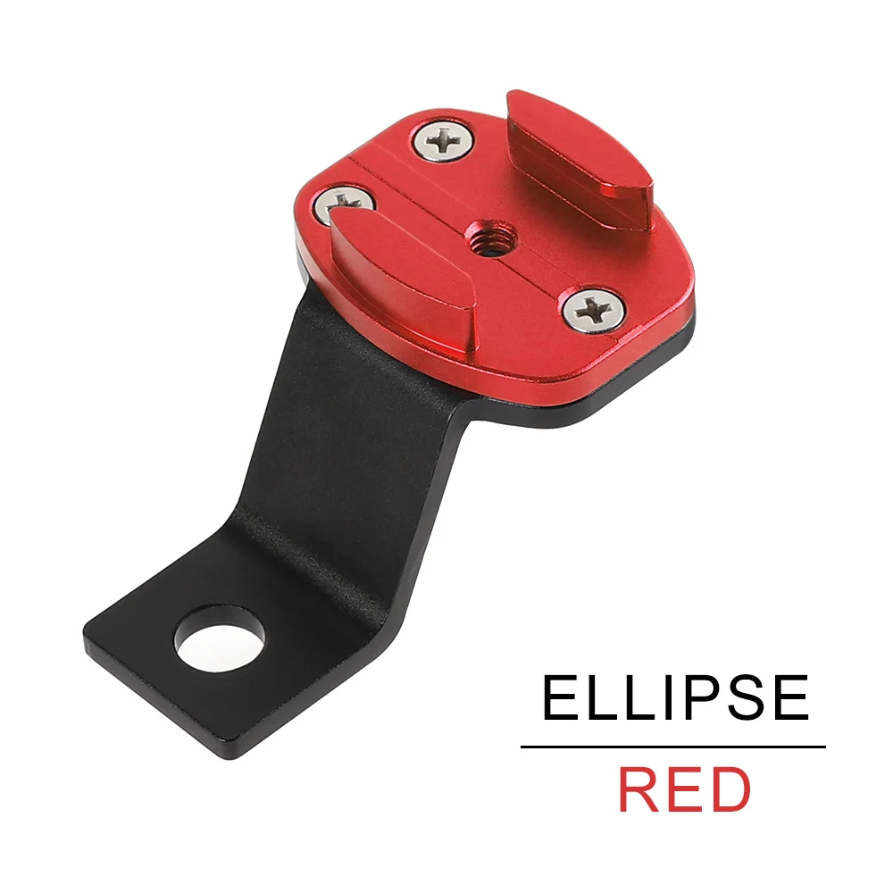 Ellips Red Алюминиевый кронштейн держатель мотоцикла зеркало заднего вида сплав стент фиксированный для Go pro Hero 7 6 5 4 3 для Xiaomi Yi 4K Экшн-камера - Цвет: Ellips Red
