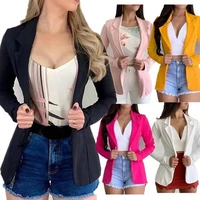 2021 new womens business suits spring autumn all match women blazers jackets short slim long sleeve blazer women suit