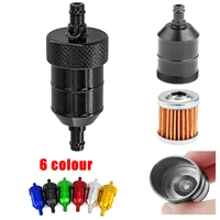 universal 8mm 516 motorcycle fuel filter car petrol diesel inline for motorcycle scooters chrome aluminum fuel filters 6color