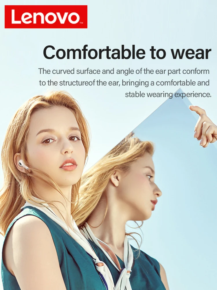 Оригинальные беспроводные наушники Lenovo LP40 TWS Bluetooth Спортивная гарнитура с
