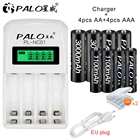 4 шт. AAA аккумуляторная батарея 1100 мАч + 4 шт. 1,2 в Ni-MH AA Аккумуляторная батарея 3000 мАч с умным AA зарядное устройство для AAA