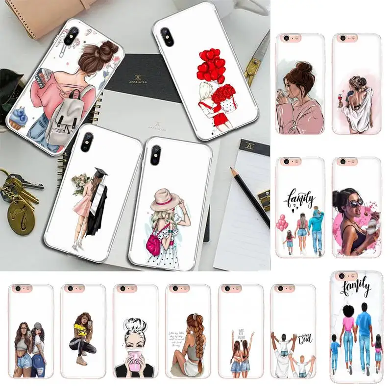 

fashion girl Phone Case For iphone 13 X XS MAX 6 6s 7 7plus 8 8 Plus 5 5S se 2020 11 12pro max xr Funda cases