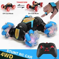 4wd 2 4g stunt rc car 360%c2%b0rotation drift gesture induction control car twisting off road vehicle with light music drift toy gift