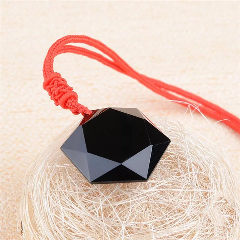 100% натуральный обсидиан подвеска в виде звезды из шести манг ювелирные изделия