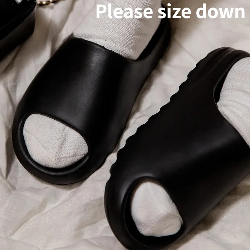 Сланцы женские на толстой подошве домашние шлепанцы массивной Нескользящие для