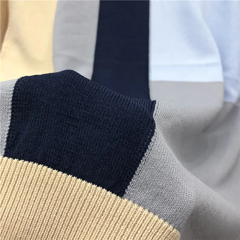 

Colorful Block Women Summer Pullover Knitted Sweater Elasticity Round Neck Short-Sleeved Silk Female Loose T-shirt B-094