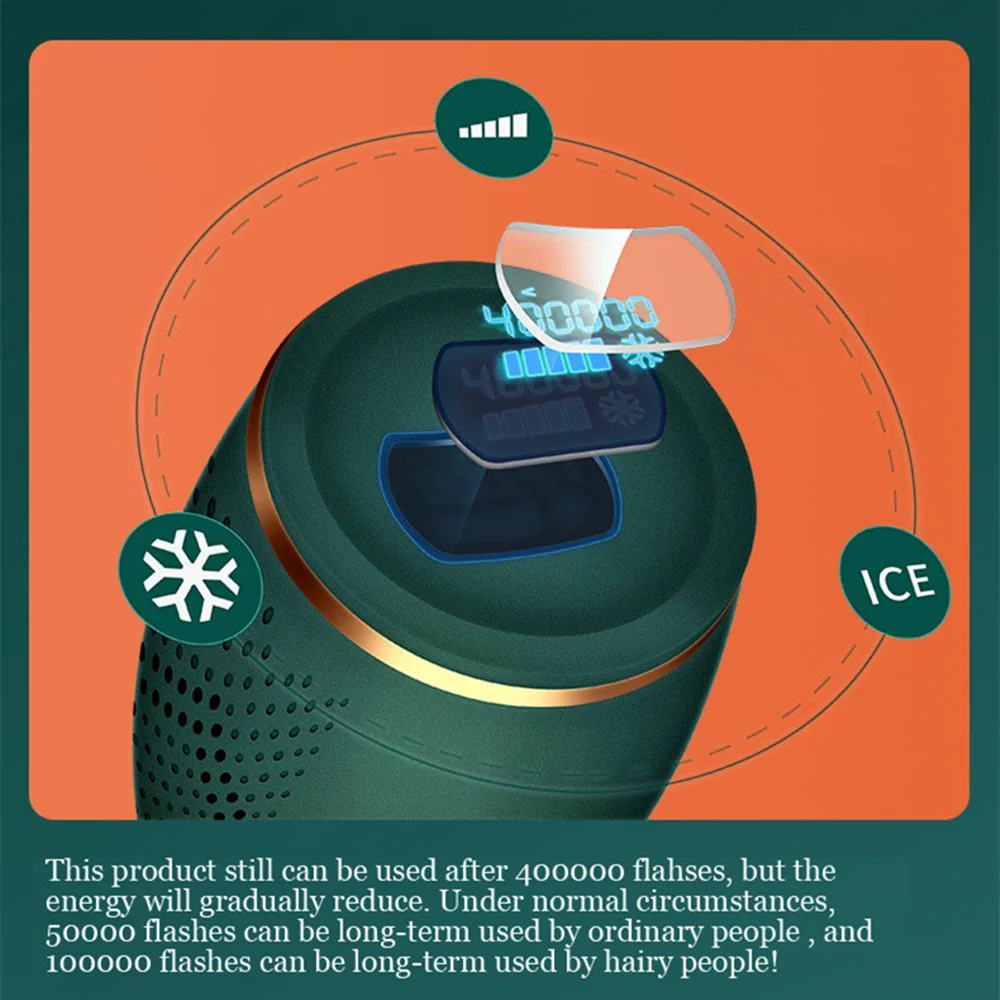 Лазерный эпилятор IPL для удаления волос на ощупь от льда Электрический депилятор