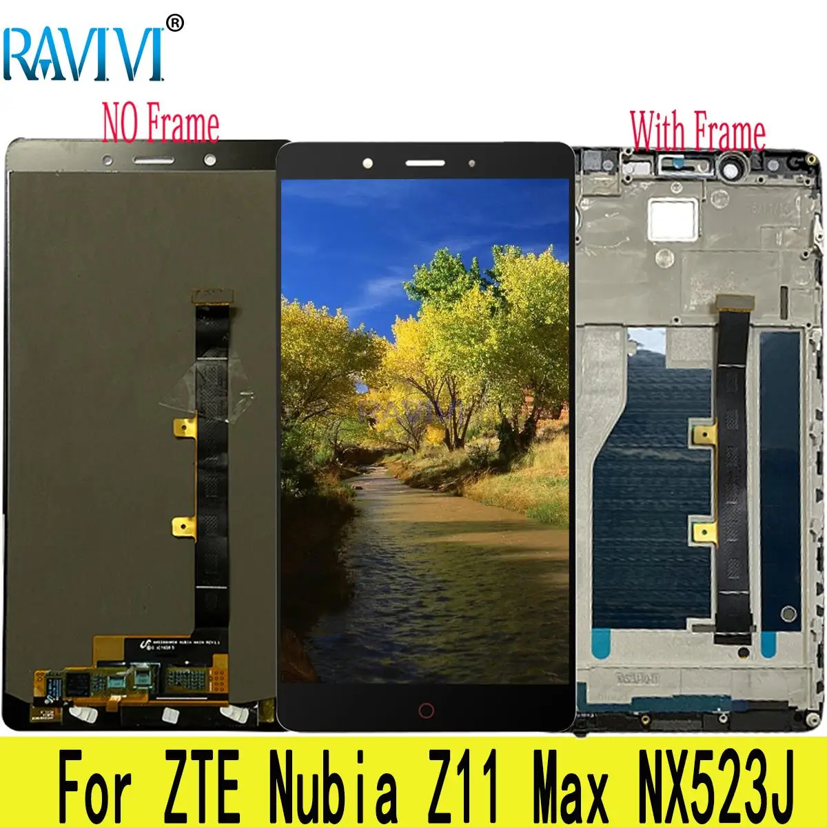 

6.0" Z11Max AMOLED For ZTE Nubia Z11 Max LCD Display NX535J NX523J Touch Screen Tested Digitizer Assembly Replacement