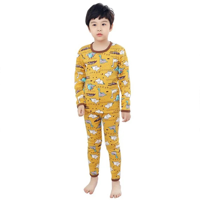 Kids Pajama Sets for Boys Girls Children's Clothing Sleepwear Nightwear Warm Fur Lining Thickening Cotton Autumn Winter | Мать и