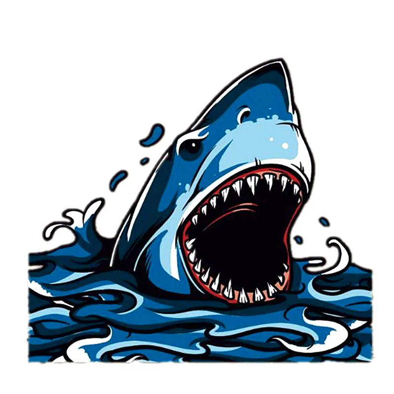 

Fashion Patch Shark Logo Women Clothes Stickers Stranger Things Iron On Patches For Clothing Tshirt Printing Heat Transfert