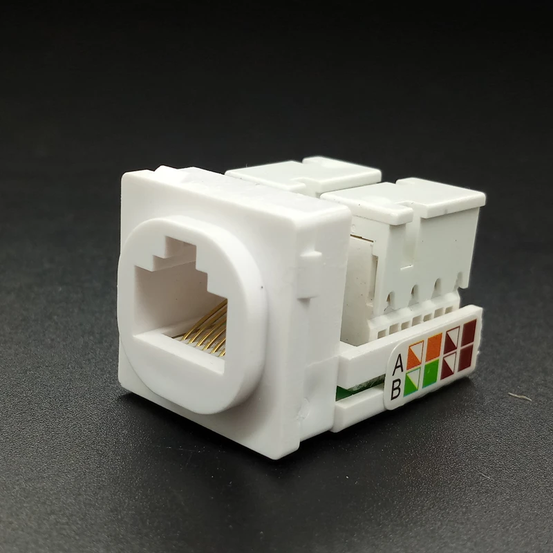 Module Computer Amp Type Round Head CATE5 keystone Jack RJ45 Connector Panel Network Cable | Компьютеры и офис