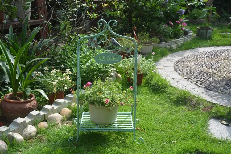 

Do the old wrought iron vintage float car flower stand flower tray window decoration garden miscellaneous goods American country