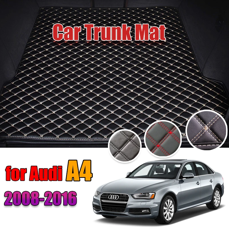 

Leather Car Trunk Mat For Audi A4 B8 8K 2008-2016 Saloon Sedan A4L Trunk Boot Mat Liner Pad Cargo Pad Cargo Liner 2010 2012 2014
