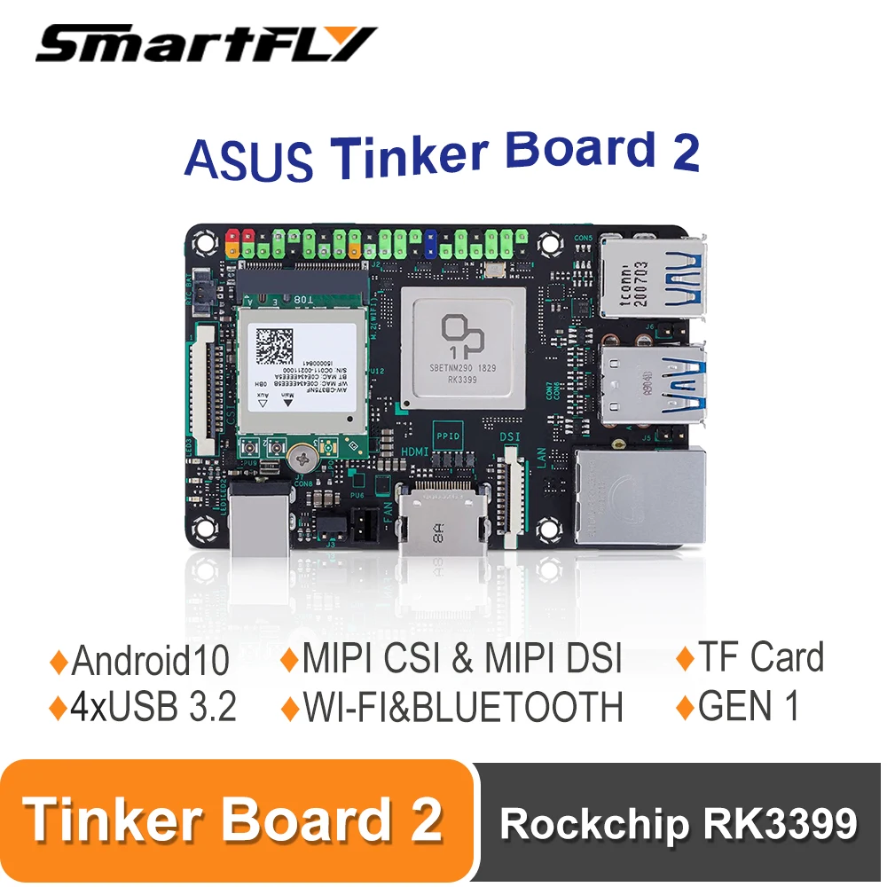 ASUS Tinker Board 2 Rockchip RK3399 одноплатный компьютер/SBC Поддержка Android 10/Ubuntu Tinkerboard /