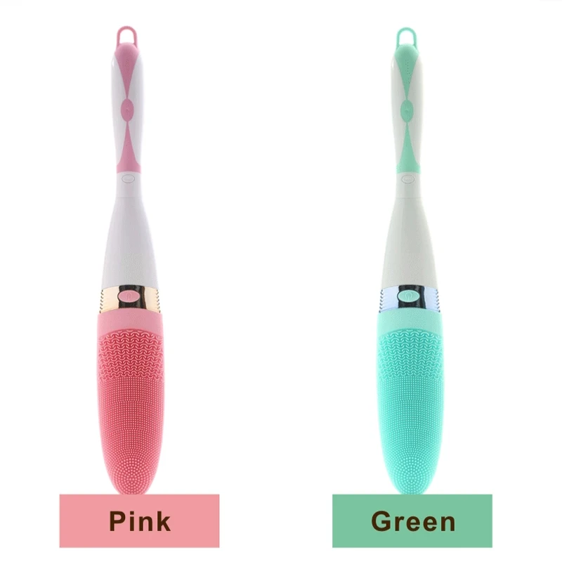 Электрическая силиконовая щетка для ванны с длинной ручкой водонепроницаемая