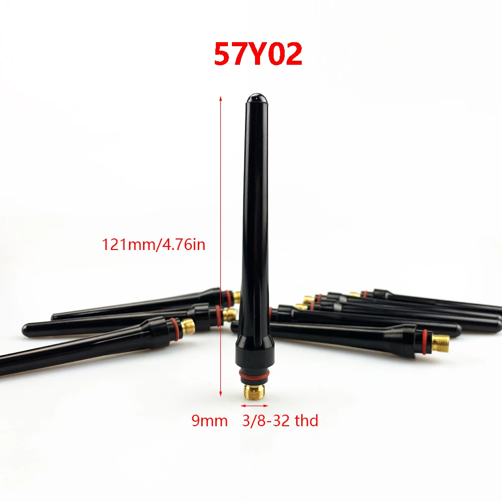 5 шт. 10 шт. сварочный аппарат TIG 57Y02 с длинной задней крышкой для сварочного фонаря TIG wp 17 18 26 серия, Расходники для сварки Tig, паяльные принадлежности