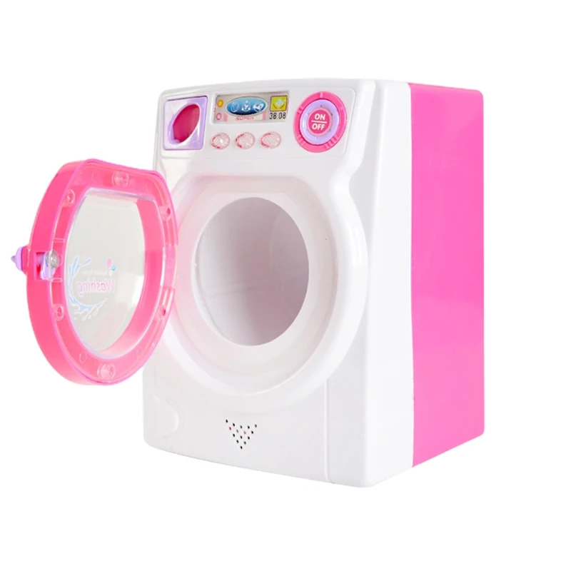 

MOLD Realistic Pretend Play Appliance Interactive Toy Washing Machine Washer Dryer for Kids Pretend Play Mini Washing Machi