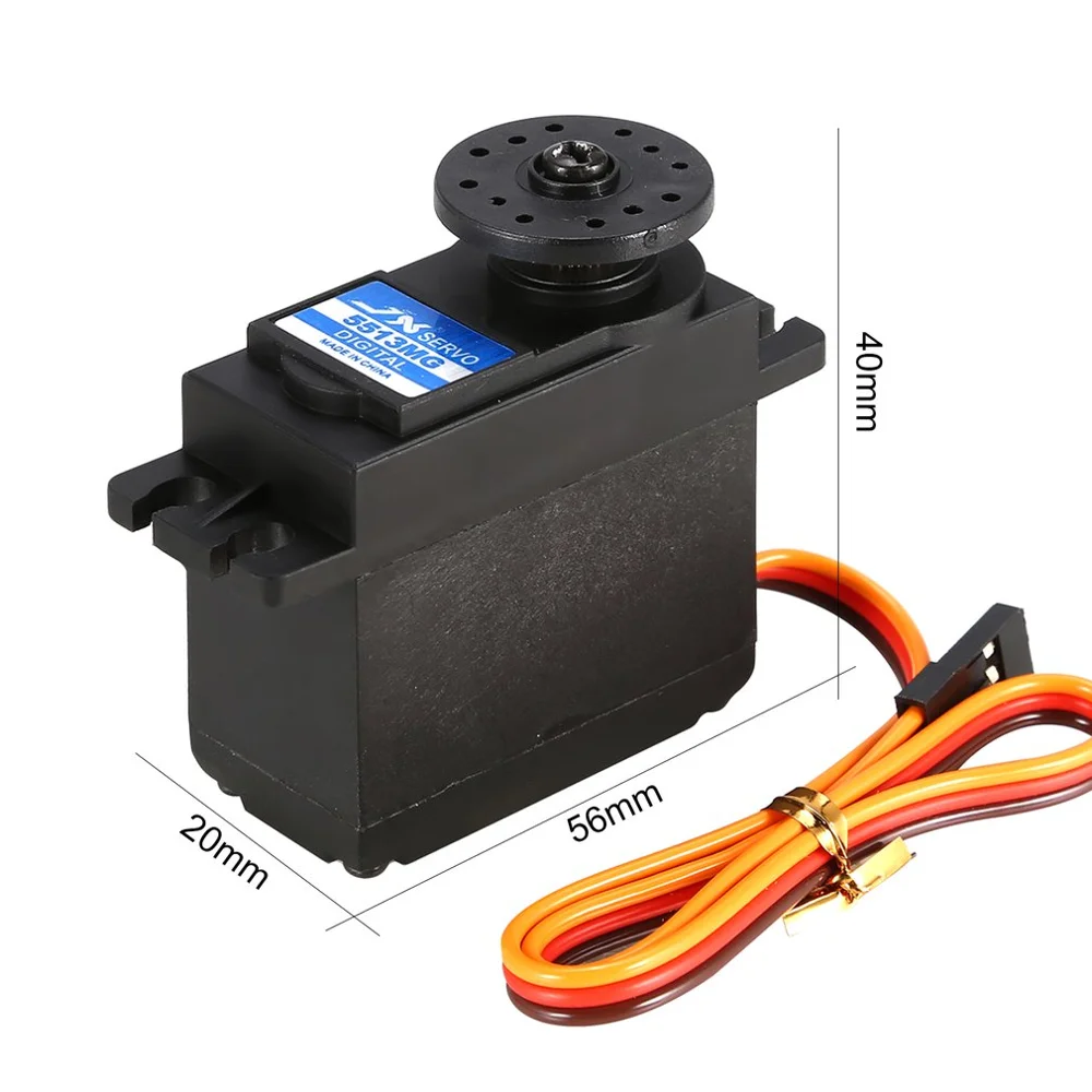 

JX PDI-5513MG 4.8-6.0V 13KG Metal Gear 0.10 Sec Large Torque Digital Servo For 1:8/1:10 REMO RC Car Accessories
