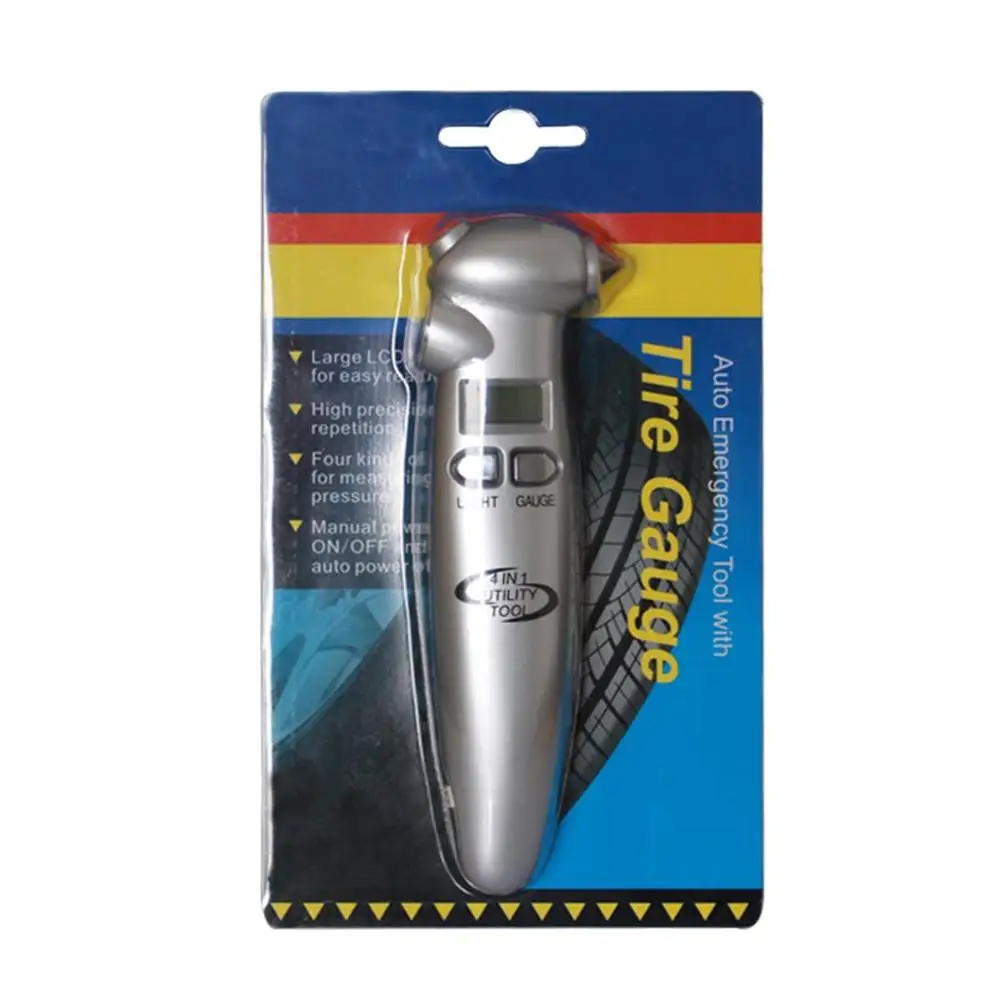 4 в 1 Многофункциональный ЖК-дисплей цифровой датчик давления шинах портативный