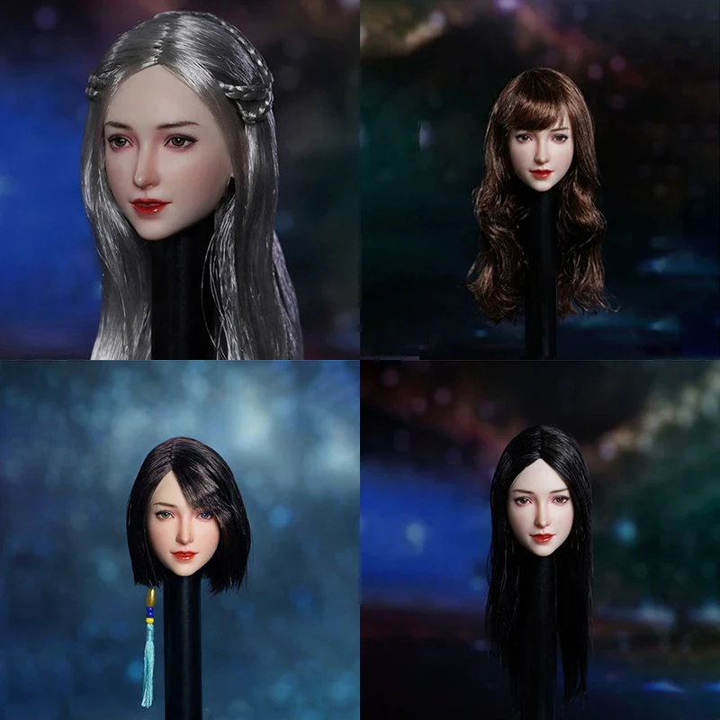

in- stock 1/6 SUPER DUCK SDH024 Asian Female Head Sculpt Fit 12" TBL PH Figure Body