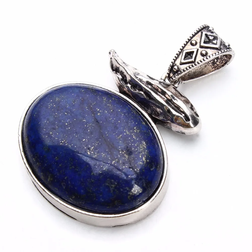 Новый модный лазурит из античного сплава с натуральным камнем 42*61 мм подвески для