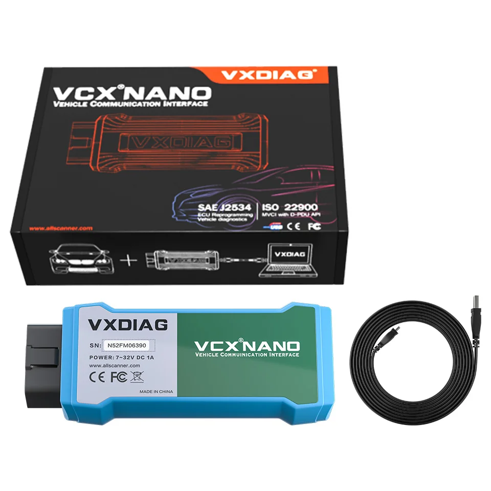 Оригинальный Автомобильный диагностический инструмент VXDIAG VCX NANO OBD2 для