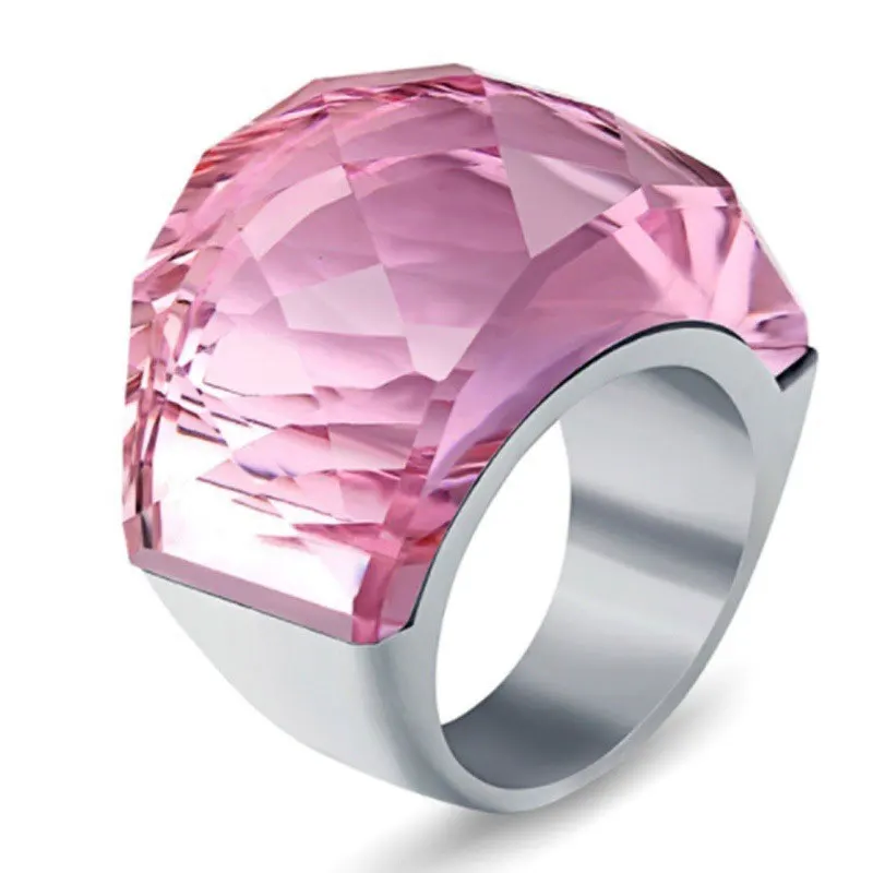 Женское кольцо с камнем ed 5 цветов опционально черное красное звездное