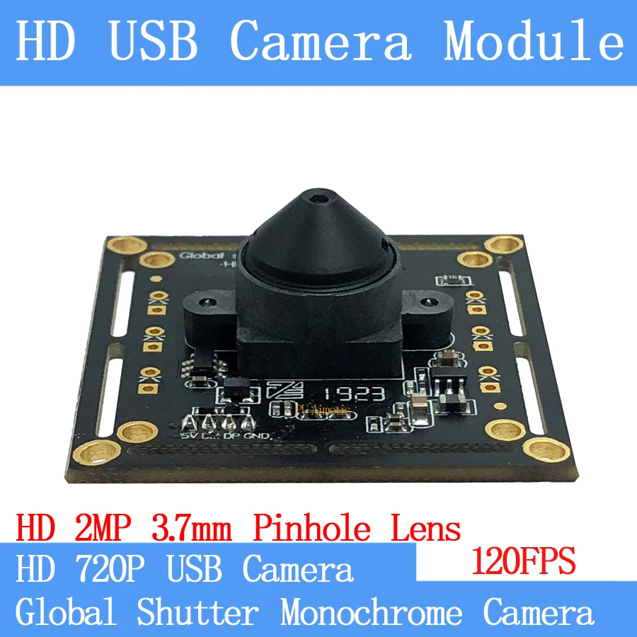 

HD высокоскоростной модуль камеры 120FPS MJPEG USB монохромный Глобальный затвор OTG UVC Windows Linux 720P USB веб-камера наблюдения