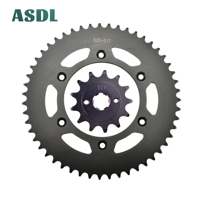 

520 13T 43T 47T 51T Motorcycle Accessories Front and Rear Chain Sprocket Set for HONDA CRF230 CRF230F 2003-2018 CRF 230 Gear