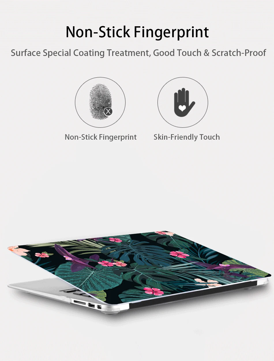 MTT чехол для ноутбука Macbook Pro retina 13 15 с сенсорной панелью тропические растения чехол для macbook Air 11 13 12 дюймов Funda