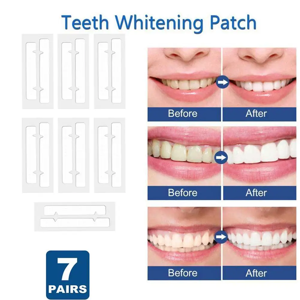 

7pairs Advanced Teeth Whitening Strips Tooth Stain Removal Hygiene Dental Oral Kit Shade Tool White Care Enamel Bleaching U9O0