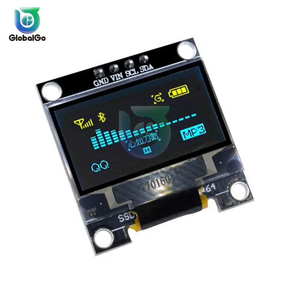 Модуль ЖК дисплея 0 96 дюйма IIC Серийный желтый синий 128X64 I2C SSD1306 12864 плата с экраном
