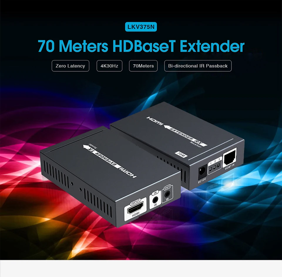 HDMI удлинитель HDBaseT over single Cat5e/6/7-70 м 4K HDbaset LKV375N | Электроника