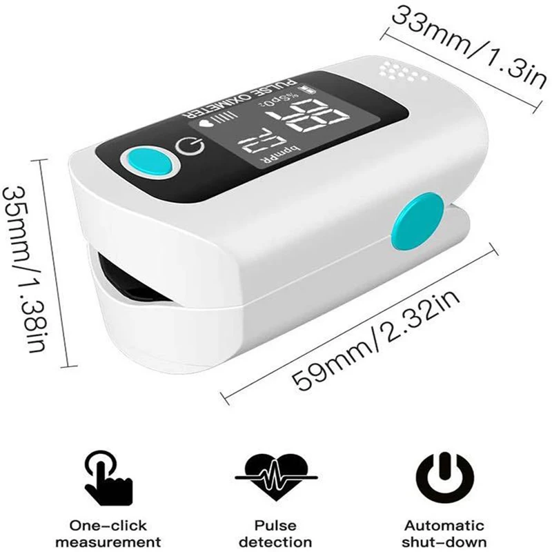 SpO2 Pulse Oximeter Portable Finger Oximeter OLED Heart Rate Monitor Blood oxygen Saturation Meter Household Health Monitors