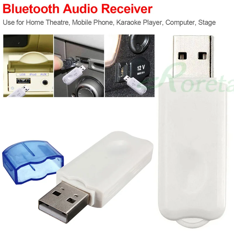 Roreta USB беспроводной Bluetooth приемник адаптер стерео аудио музыкальный приемник для автомобиля домашний динамик поддержка функция громкой связи