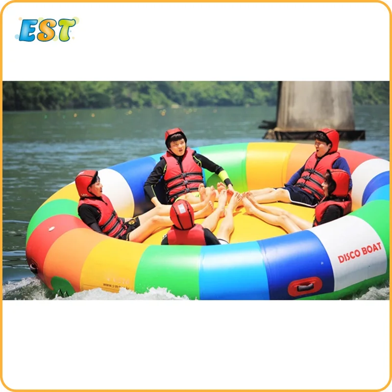 Cheap Price 12 Seats Commercial Tube Inflatable Flying Disco Water Sport Boat For Sale | Surfing Accessories