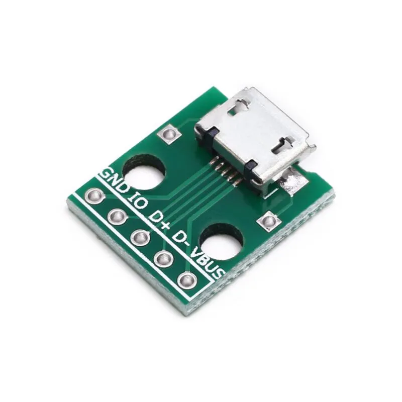 10 шт. MICRO USB адаптер dip 5 контактный разъем PCB конвертер|Соединители| |